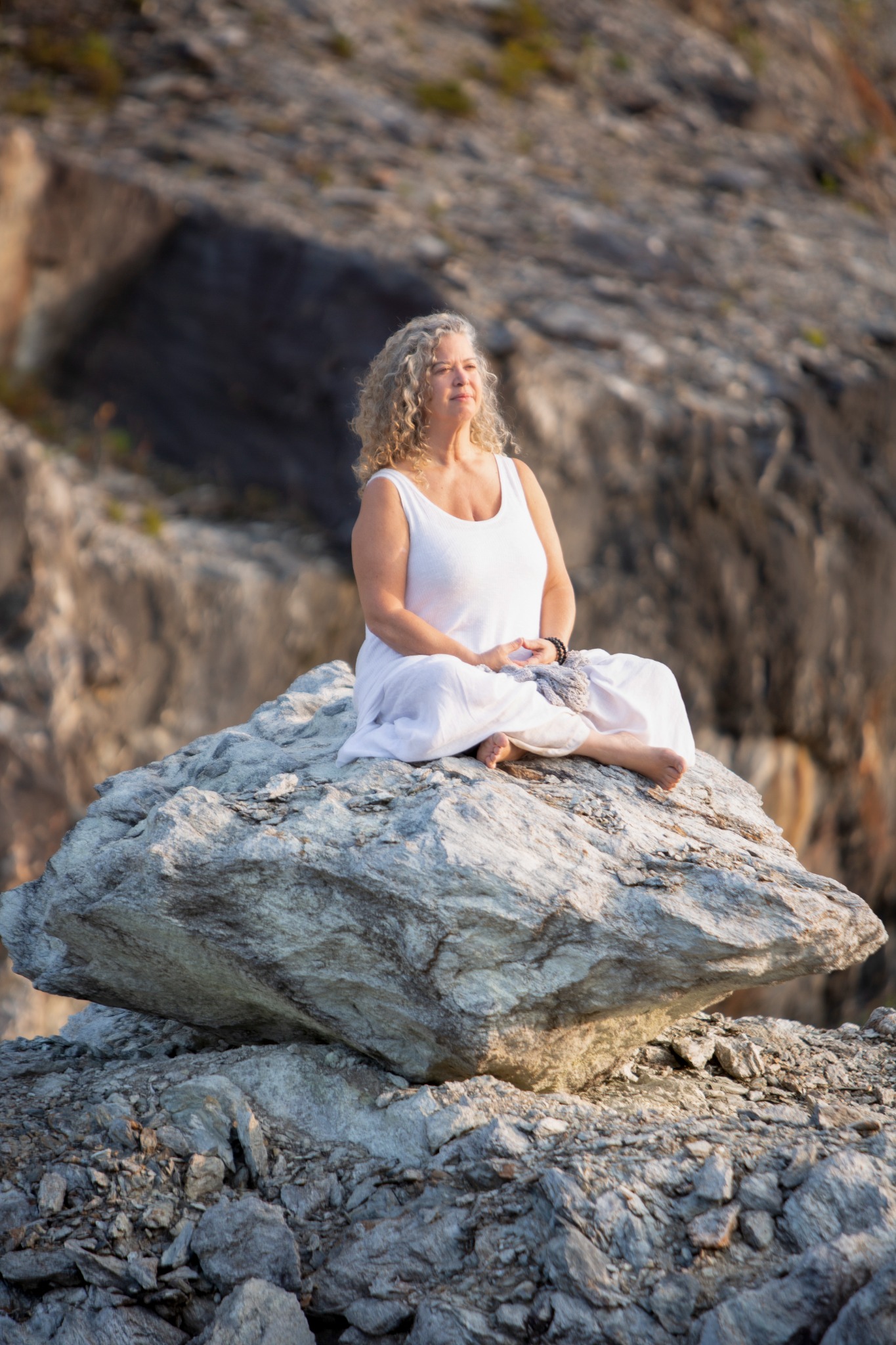 Maira Martinez meditating
